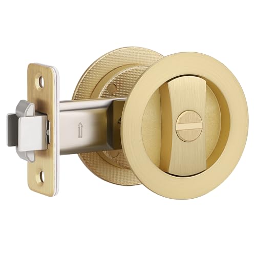 EHOMEWARE 1 Packung goldfarbene Taschentürbeschläge, schlüssellose Privatsphäre-Taschentürgriffe, Bett-/Bad-Taschentürschloss, moderne runde Schiebetürbeschläge, robuste versenkte Türknäufe EHOMEWARE 1 Packung goldfarbene Taschentürbeschläge, schlüssellose Privatsphäre-Taschentürgriffe, Bett-/Bad-Taschentürschloss, moderne runde Schiebetürbeschläge, robuste versenkte Türknäufe von EHOMEWARE