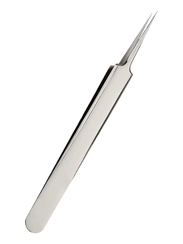 Chirurgische Pinzette für eingewachsene Haare Professionelle Komedonen Extraktoren Edelstahl eingewachsene Haarpinzette Präzision scharfe Nadel Nase spitze Pinzette Splitter (1 Stück) von EHOTER