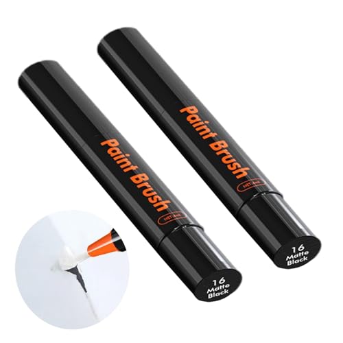 EHOTER Auto Kratzer Reparaturstift Wasserfest Lackstift Tragbar Auto Universal Fülllackstift Schwarz Farbmarker-Lackstift für Reparatur von Steinschlag, Kratzern Motorrädern, Alufelgen (B*2) von EHOTER