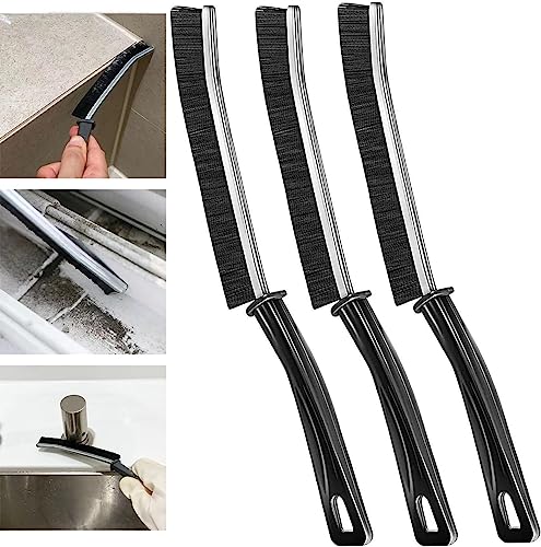 EHOTER Spaltreinigungsbürste Fugenreinigungsbürste Gap Cleaning Brush Hard-Bristled Crevice Gap Cleaning Brush Window Groove Cleaning Brush für Haushalt Bad Küche Fliesen Fenster (Schwarz*3) von EHOTER