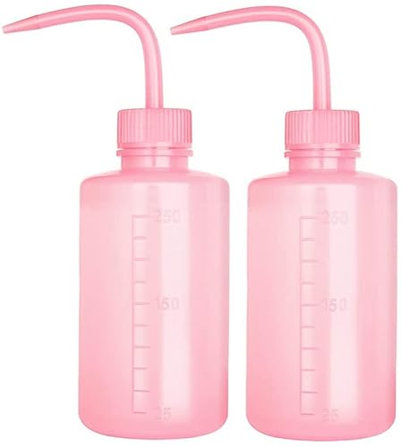 EHOTER Waschflasche Laborflasche Spritzflasche Versciedene Multifunktionen Squeeze Wash Bottle Tattoo Waschflasche Waschen Flasche Kunststoff als Praktische Werkzueg (Rosa) von EHOTER