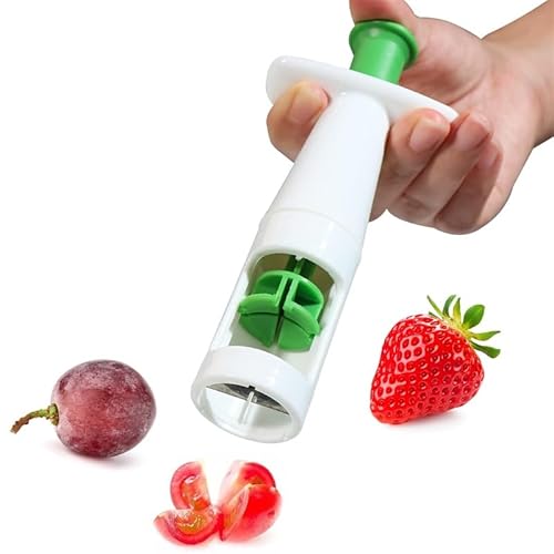 Grape Slicer Tomatenschneider Assistierten Babynahrung Obst und Gemüse Shredder Kirschtomate Slicer Multifunktionale Kreatives Werkzeug Schnittwerkzeuge für Salat-Gadgets für Kinder Party (A) von EHOTER