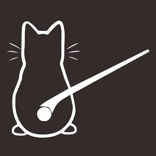 EHOTER Heckscheibenwischer-Aufkleber, Katzenschwanz, Cartoon-Vinyl-Stoßstange, Windschutzscheiben-Aufkleber, wasserdicht, Boot-Grafik-Aufkleber (weiß) von EHOTER