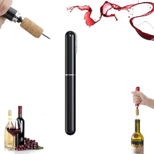 EHOTER Luftdruckpumpe Flaschenöffner Weinöffner Weinpumpe Einfacher Korkenentferner Korkenzieher Tolles Geschenk für Weinliebhaber Schnelle Flaschenöffnung (Schwarz) von EHOTER