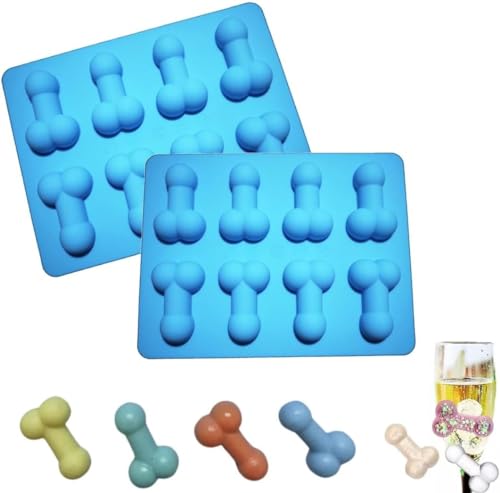 Silikon Kuchenform Eisform Wiederverwendbar Penis Silikonform Backform Mini Lustig Eiswürfelform Ice Seifenformen für Schokolade Süßigkeiten Gelee Kekse Valentinstag Dekoration Geschenk (D) von EHOTER