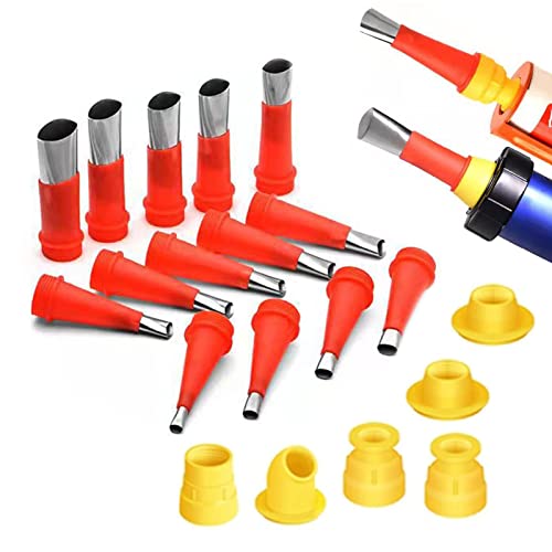 Universal Integrierte Gummidüse Werkzeug-Kit Edelstahl Abdichtungsdüse Beschichtung Wiederverwendbar 20PCS Gummidüse Werkzeug-Kit mit Basis Abdichtungsdüse von EHOTER