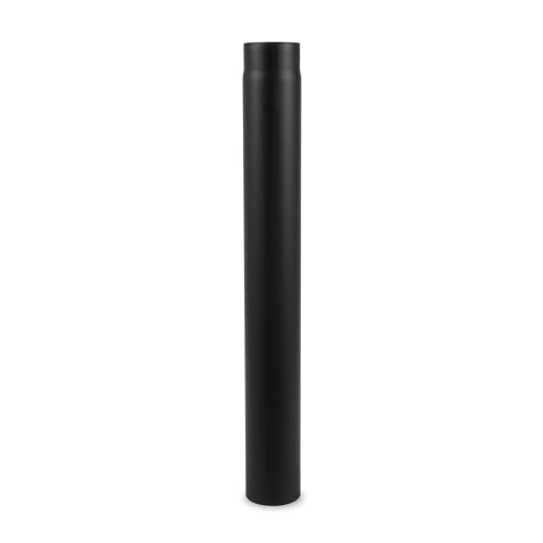 EWO Ofenrohr 120mm Durchmesser - Rauchrohr 100cm lang (schwarz) - Feuerrohr 2 mm Stahlblech - Kaminrohr mit Senotherm-Beschichtung - rußbeständig, frost- & tauwechselbeständig von EHV GmbH