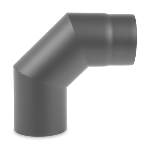 EWO Ofenrohr-Bogen 120 mm Durchmesser - Bogen 90° Gussgrau - Senotherm-Beschichtung - rußbeständig, frost- und tauwechselbeständig von EHV GmbH