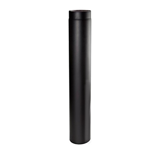 EWO Ofenrohr 180 mm Durchmesser - Rauchrohr 100cm lang (Schwarz) - Feuerrohr 2 mm Stahlblech - Kaminrohr mit Senotherm-Beschichtung - rußbeständig, frost- & tauwechselbeständig von EnergieWerk Ost GmbH