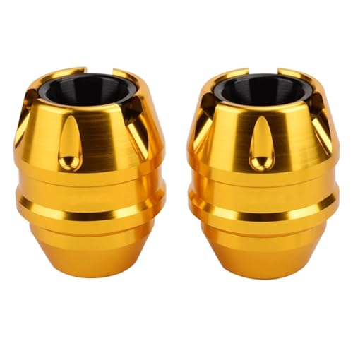EHYSYN Luftfederung Motorrad CNC Vorderachse Gabel Rad Herbst Rahmen Slider Protector Fit Für Yamaha XMAX300 NMAX155 2014-2024 Stoßdämpfer(Gold-with Logo) von EHYSYN