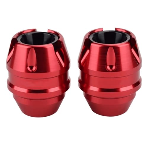 EHYSYN Luftfederung Motorrad CNC Vorderachse Gabel Rad Herbst Rahmen Slider Protector Fit Für Yamaha XMAX300 NMAX155 2014-2024 Stoßdämpfer(Red-NO Logo) von EHYSYN