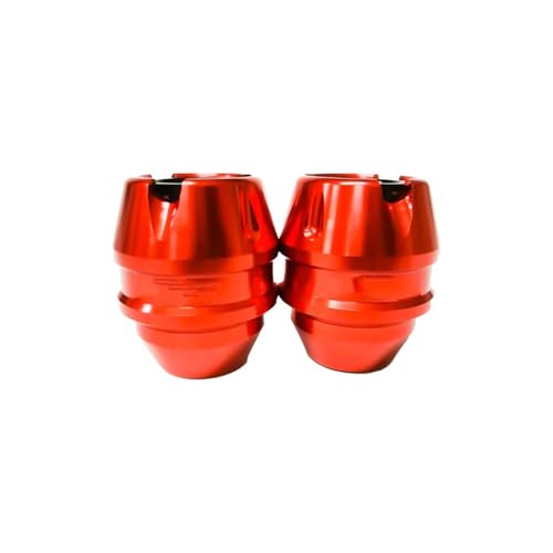 EHYSYN Luftfederung Motorrad CNC Vorderachse Gabel Rad Herbst Rahmen Slider Protector Fit Für Yamaha XMAX300 NMAX155 2014-2024 Stoßdämpfer(Red-with Logo) von EHYSYN