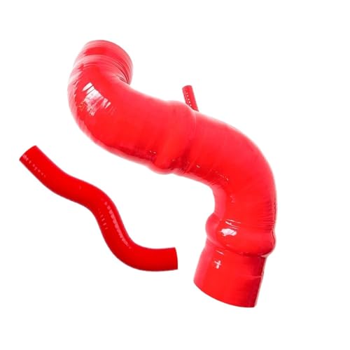 Gummi Schlauch Passend für 2003–2008 Saab 9-3 93 1.8t 2.0t 2.0T B207 Turbo-Entlüftungsluftfilter und Ansaugfilter aus Silikon, 2 Stück Benzinschlauch(Red) von EHYSYN
