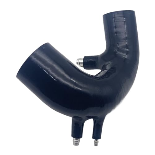Gummi Schlauch Teile passend für Abarth 500 595 IHI Turbo Silikon-Ansaugschlauch-Kit Performance-Ansaugsystem Silikonrohr Benzinschlauch(Black With Logo) von EHYSYN