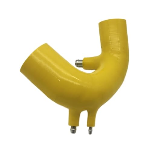 Gummi Schlauch Teile passend für Abarth 500 595 IHI Turbo Silikon-Ansaugschlauch-Kit Performance-Ansaugsystem Silikonrohr Benzinschlauch(Yellow With Logo) von EHYSYN