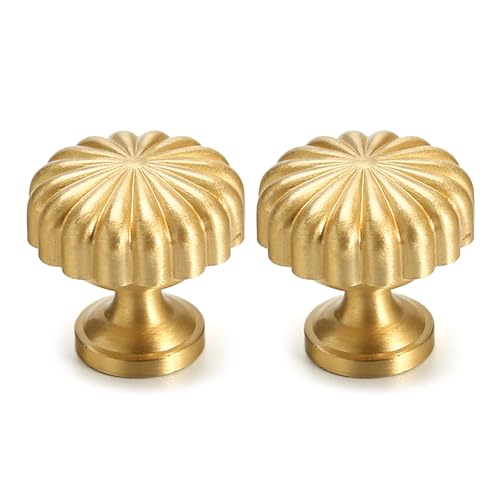 EHZBRCN 2pcs Messing Dresser Küchenschrank Türgriff Kleiderschrank Zieht Runde Streifen Schublade Knauf Möbel Hardware Möbelgriffe Und Für Kommoden Modern von EHZBRCN