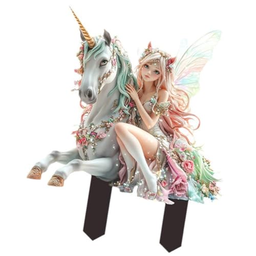 EHZBRCN Acryl Stake Fairy Statue Schöne Weiße Form Figurenanlage Für Innen Und Außen Skulpturen Dekore von EHZBRCN