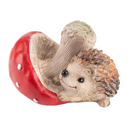 EHZBRCN Harzpilz Skulptur Gartendekorationen Miniaturen Statue Eichhörnchen Pilz Dekore Für Gartenschmuck Pflanzen Töpfe von EHZBRCN