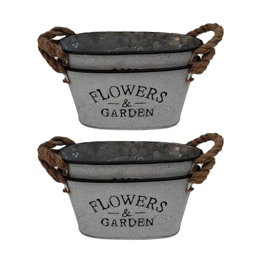 EHZBRCN Packung Von 4 Ovaler Eisen Pflanzer Für Haus Und Garten. Verwenden Sie Einen Dekorativen Blumeneimer Mit Geprägten Pflanzenbehälter Mit EHZBRCN Packung Von 4 Ovaler Eisen Pflanzer Für Haus Und Garten. Verwenden Sie Einen Dekorativen Blumeneimer Mit Geprägten Pflanzenbehälter Mit von EHZBRCN