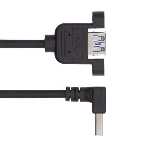 EHZBRCN Panel Mount Verlängerungskabel Mit Fixierung Von Ohren USB3.0 Männlich Weibliche Ladungskabeldrahtunterstützung 5Gbit / S Datenübertragung von EHZBRCN