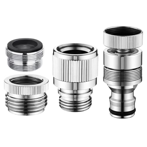 EHZBRCN Set Von 4 Lecksicheren Wasserhahnadapter Für Gartenschlauch Und Duschverbindung Waschanschläge Stecker Badeschläuche Adapter von EHZBRCN