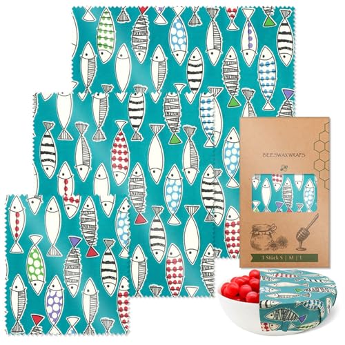 Mehrzweck Bienenwachs Lebensmittel Wraps Set Von 3 Wiederverwendbaren Robusten Baumwoll Aufbewahrungsblättern Hauszubehör Für Küchenfrische Mehrzweck Bienenwachs Lebensmittel Wraps Set Von 3 Wiederverwendbaren Robusten Baumwoll Aufbewahrungsblättern Hauszubehör Für Küchenfrische von EHZBRCN