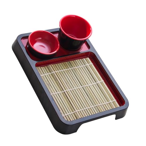 Mehrzweck Soba Nudeln Teller Sashimi Platte Mit Bambusmatten Lebensmittel Snacks Die Platten Leicht Zu Reinigen von EHZBRCN