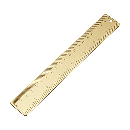Messing Herrscher Gerade Lineal Plastikmesswerkzeug Für School Office (20 Cm 7 9 Zoll) von EHZBRCN