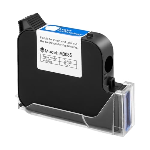 EHxCUF 25. 4mm Tintenstrahldruckerpatrone kompatibel mit Lösungsmitteltin(1PC-BLACK-25.4) von EHxCUF