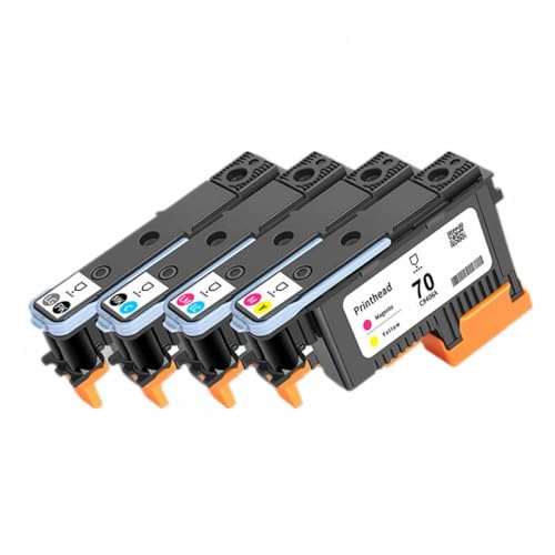 Ersatz Druckkopf kompatibel Kompatibel mit 70 Druckkopfarbeiten mit DesignJet Z2100 Z3200 Z3100 Z5200 Modelle Passende C9404A C9405A C9406A C9407A Teile(1Set - 4Color) von EHxCUF
