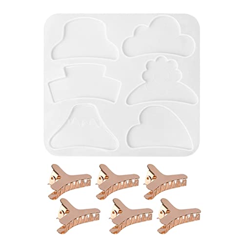 EIAOSI UnregelmäßIge Haifisch Haar Spange Epoxid Harz Form Haarnadel Haar Spange Silikon Form Mach Es Selbst Schmuck Guss Werkzeug Teile von EIAOSI