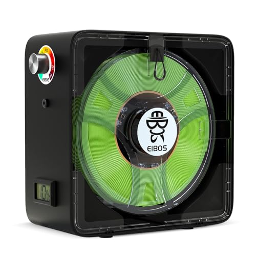 EIBOS Easdry Box 3D Drucker Filamenttrockner mit Lüfter, Einstellbare Temperatur, Feuchtigkeitskontrolle und Spulenhalter, Kompatibel mit 1.75mm 2.85mm 3.00mm Nylon von EIBOS