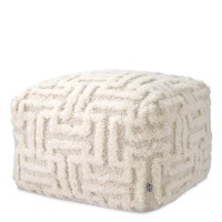 EICHHOLTZ Polsterhocker Stool Amphion Ivory-Copy Neuwertig von EICHHOLTZ
