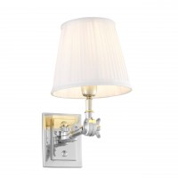 EICHHOLTZ Wandlampe Wentworth Single nickel - white shade von EICHHOLTZ