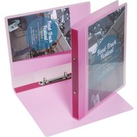 EICHNER Präsentationsringbuch 2-Ringe DIN A4 2.5 cm rot-transparent von EICHNER