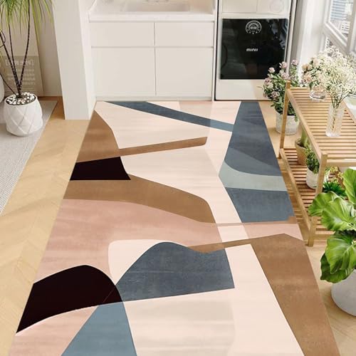 EIDEMED Teppichläufer 110 x 200 cm Waschbar Anti Rutsch Outdoor Teppich Einfach zu Säubern Modernes Design für Kitchen Floor Runner Rug, G von EIDEMED