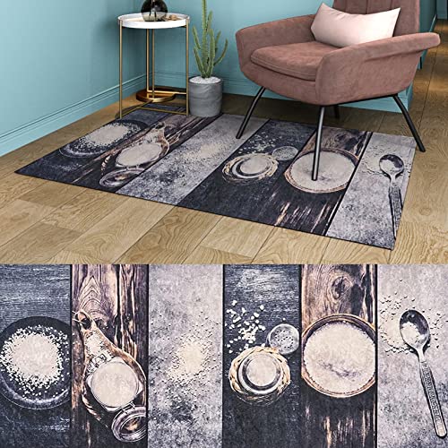 EIDEMED Teppichläufer 40x130cm Waschbar rutschfest Flurteppich Robuster Dauerhaft Schmutzresistent für Kitchen Floor Runner Rug, C, 23102 von EIDEMED