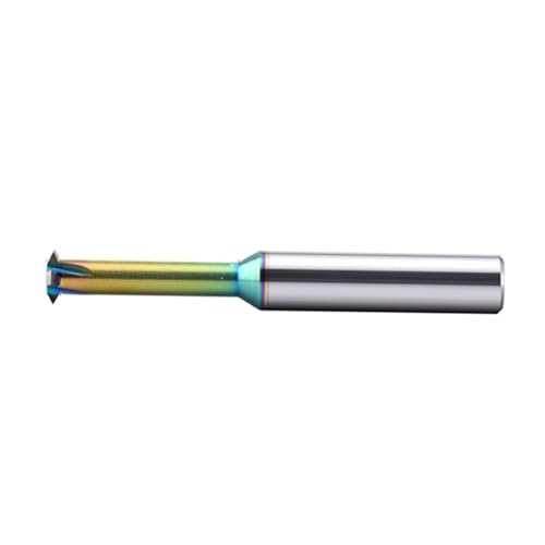 Einzelzahn-Spiralfräser, CNC-Maschine, Vollhartmetall-Einzelzahn-Gewindefräser M1 M1,6 M2 M3 M4 M5 M6 M8 M10 M12 M14 Fräser(For Aluminum,M5X0.8XD4X50L) von EIENQBVL