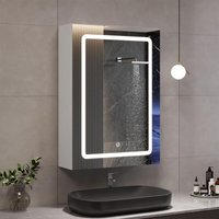 Eifson - Spiegelschrank Bad mit Beleuchtung 70x50 cm, mit dreistufiger Helligkeitsregulierung, 2 verstellbaren Ablageflächen, Touch-Schalter, Eifson - Spiegelschrank Bad mit Beleuchtung 70x50 cm, mit dreistufiger Helligkeitsregulierung, 2 verstellbaren Ablageflächen, Touch-Schalter, von EIFSON