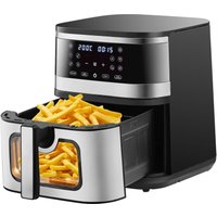 Heißluftfritteuse 8L, 1700W, mit transparentem Fenster und Touchscreen - Schwarz Heißluftfritteuse 8L, 1700W, mit transparentem Fenster und Touchscreen - Schwarz von EIFSON