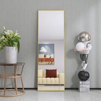 Standspiegel 162x53 cm, Ganzkörperspiegel, Hänge- oder Wandspiegel, Metallrahmen, für Wohnzimmer, Schlafzimmer oder Badezimmer - Gold von EIFSON