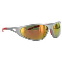Eigenmarke - Sonnenbrille freelux lux optical matt silber verspiegelt rot Kategorie 3 von EIGENMARKE