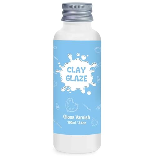 100ml Air Dry Clay Glaze, Clay Varnish for Air Drying Clay, Creating The Perfect Clay Craft,Clear Varnish for Craft Pottery Waterproof & Gloss (Gloss) von EIGTWEN