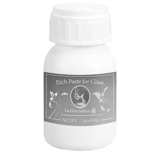 100g etch paste for glass, etch paste can be used on a variety of surfaces, including glass, ceramic, metal, and more. It is perfect for creating custom designs and patterns on your favourite von EIGTWEN