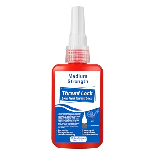 Mittlere Stärke schraubensicherung, 50ml schraubensicherung mittelfest Verhindert das Lösen von Muttern und Schrauben bei längerer Vibration und sichert und dichtet so Metallmuttern und -schrauben von EIGTWEN