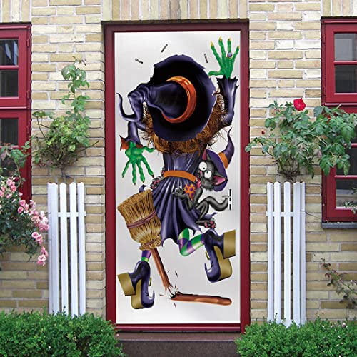 EIJVVP Türtapete Selbstklebend 90 x 200CM Malerei Tiere Hexe Türposter Fototapete Poster Tapete PVC 3D Türaufkleber Selbstklebend DIY Türbild von EIJVVP