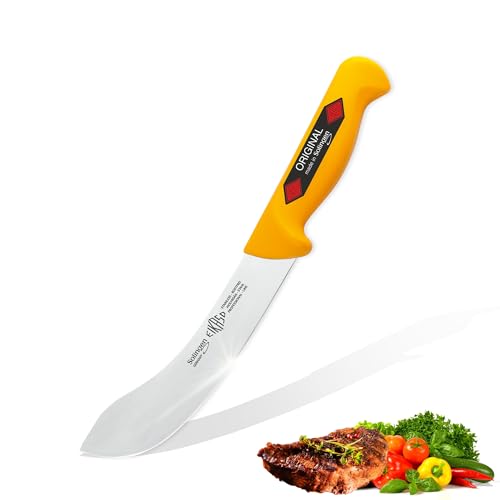 EIKASO Solingen Abhäutemesser 18cm steife Klinge aus Molybdänstahl 1.4116 eisgehärtet geeignet für Fleisch Gemüse Obst Profi Solinger Messer von EIKASO