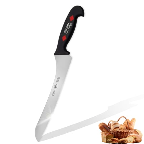 EIKASO Solingen Germany Brotmesser mit Wellenschliff 22cm - Profi Küchenmesser Allzweckmesser mit scharfer Klinge aus Edelstahl für weniger Kraftaufwand - Für Hobby und Profiköche von EIKASO