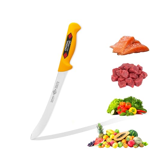 EIKASO Solingen Germany Filiermesser 21cm Klinge flexible Klinge aus Molybdänstahl 1.4116 Fleischermesser Metzgermesser für Hobby und Profimetzger Fleisch Fisch Gemüse Obst von EIKASO