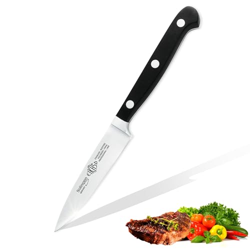 EIKASO Solingen Germany Küchenmesser Mittelspitz geschmiedet - Gemüsemesser 9cm Klinge rostfrei aus Molybdänstahl 1.4116 Allzweckmesser mit scharfer Klinge 100% Made in Solingen EIKASO Solingen Germany Küchenmesser Mittelspitz geschmiedet - Gemüsemesser 9cm Klinge rostfrei aus Molybdänstahl 1.4116 Allzweckmesser mit scharfer Klinge 100% Made in Solingen von EIKASO